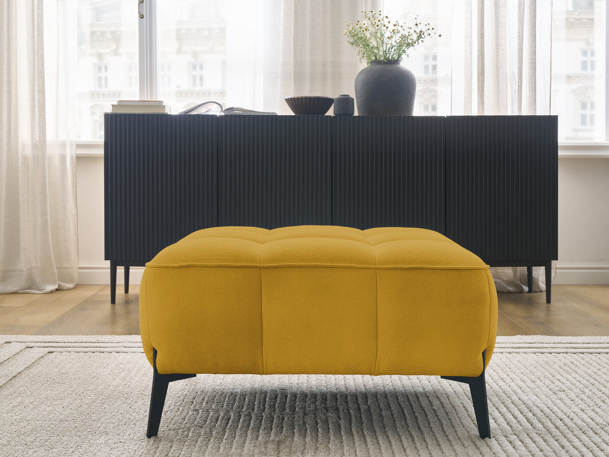 Pouf ANIS texturé jaune — vue 6