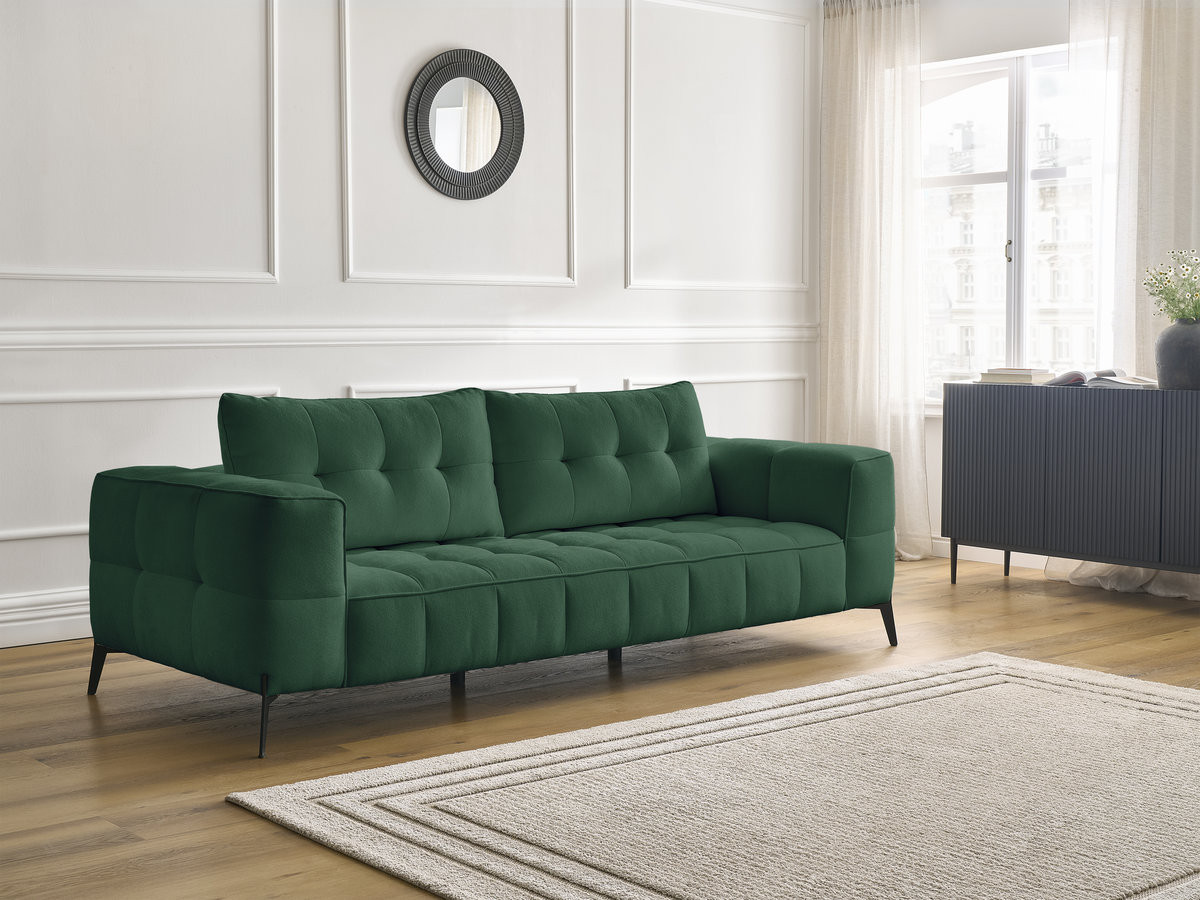 Canapé droit 3 places ANIS texturé vert — vue 5