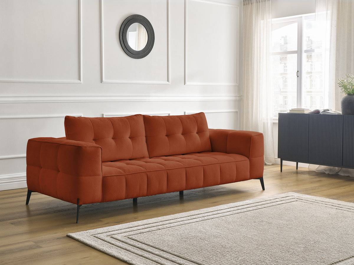 Canapé droit 3 places ANIS texturé orange — vue 5