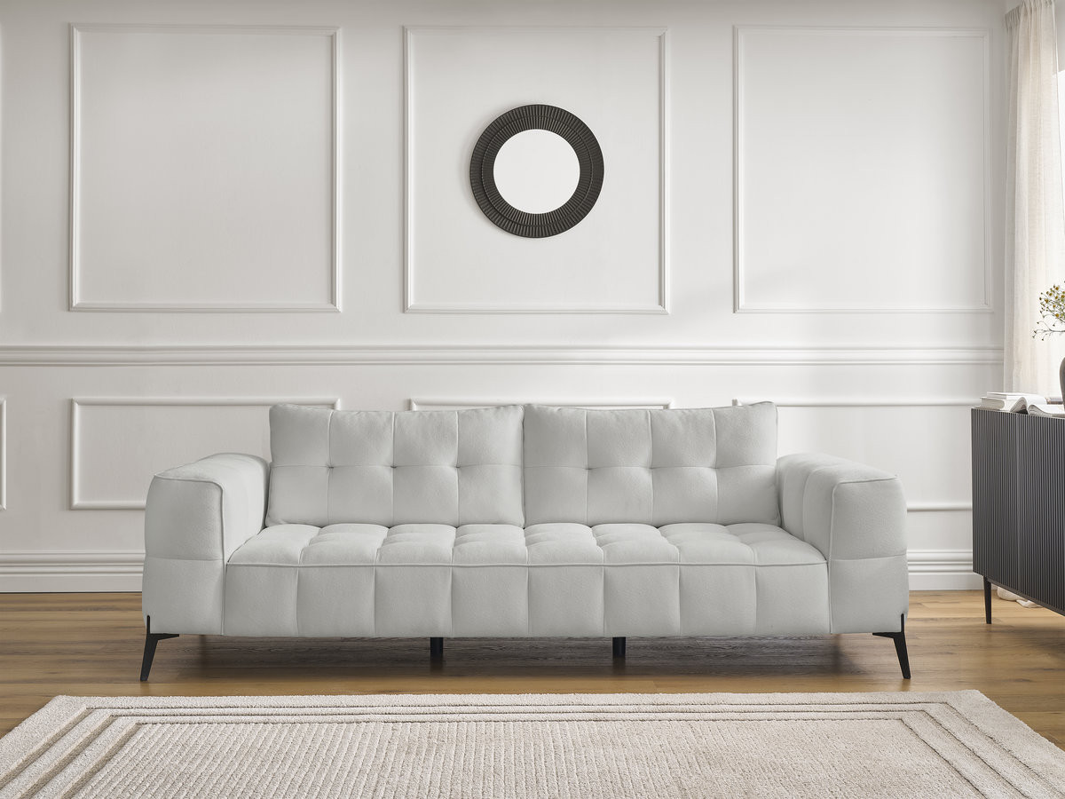 Canapé droit 3 places ANIS texturé gris clair — vue 6