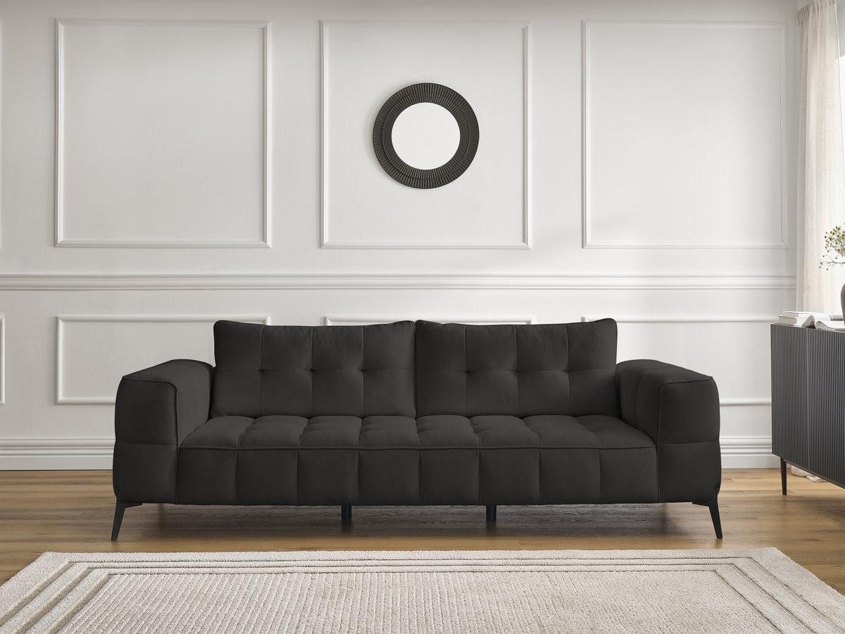 Canapé droit 3 places ANIS texturé noir — vue 6