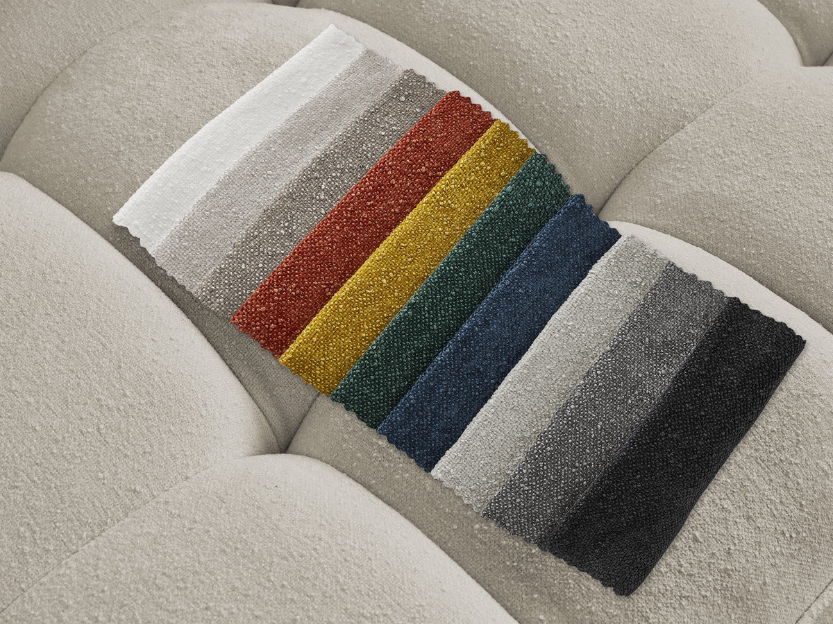 Canapé droit 3 places ANIS texturé avec pouf beige — vue 4