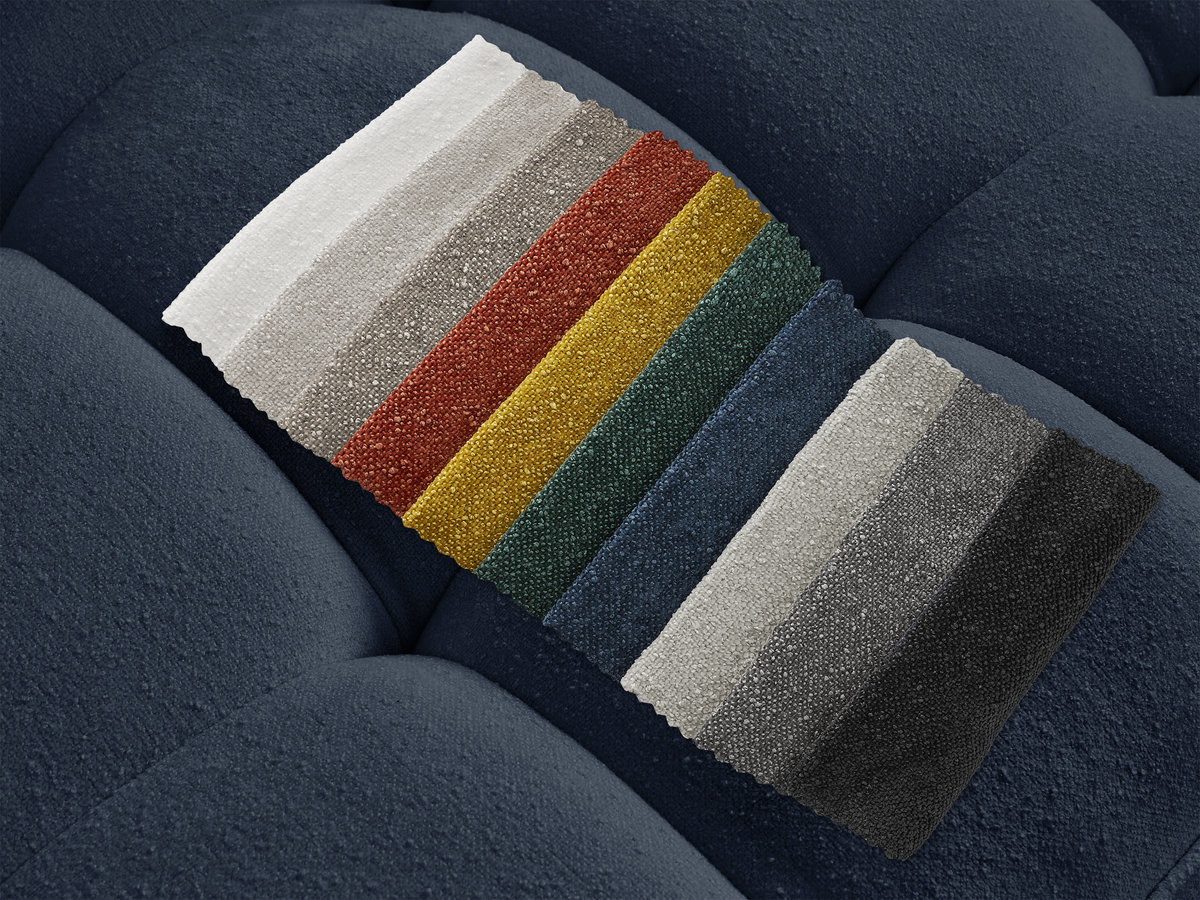 Canapé droit 3 places ANIS texturé avec pouf bleu — vue 4