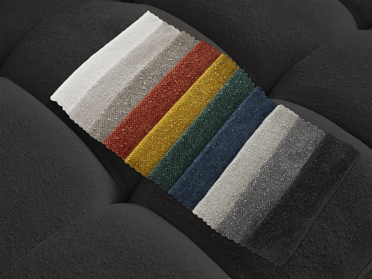 Canapé droit 3 places ANIS texturé avec pouf noir — vue 4