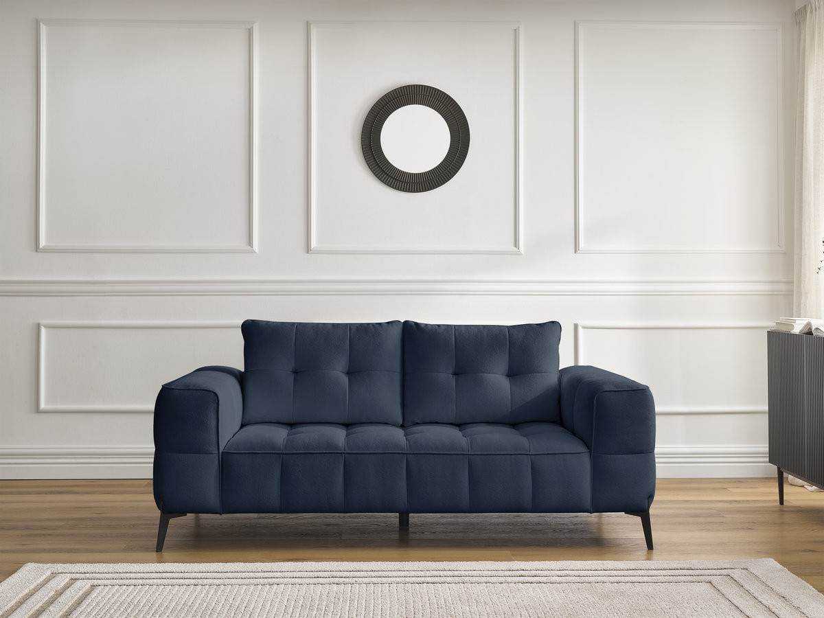 Canapé droit 2 places ANIS texturé bleu — vue 5