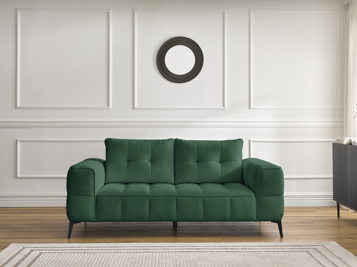 Canapé droit 2 places ANIS texturé vert — vue 5