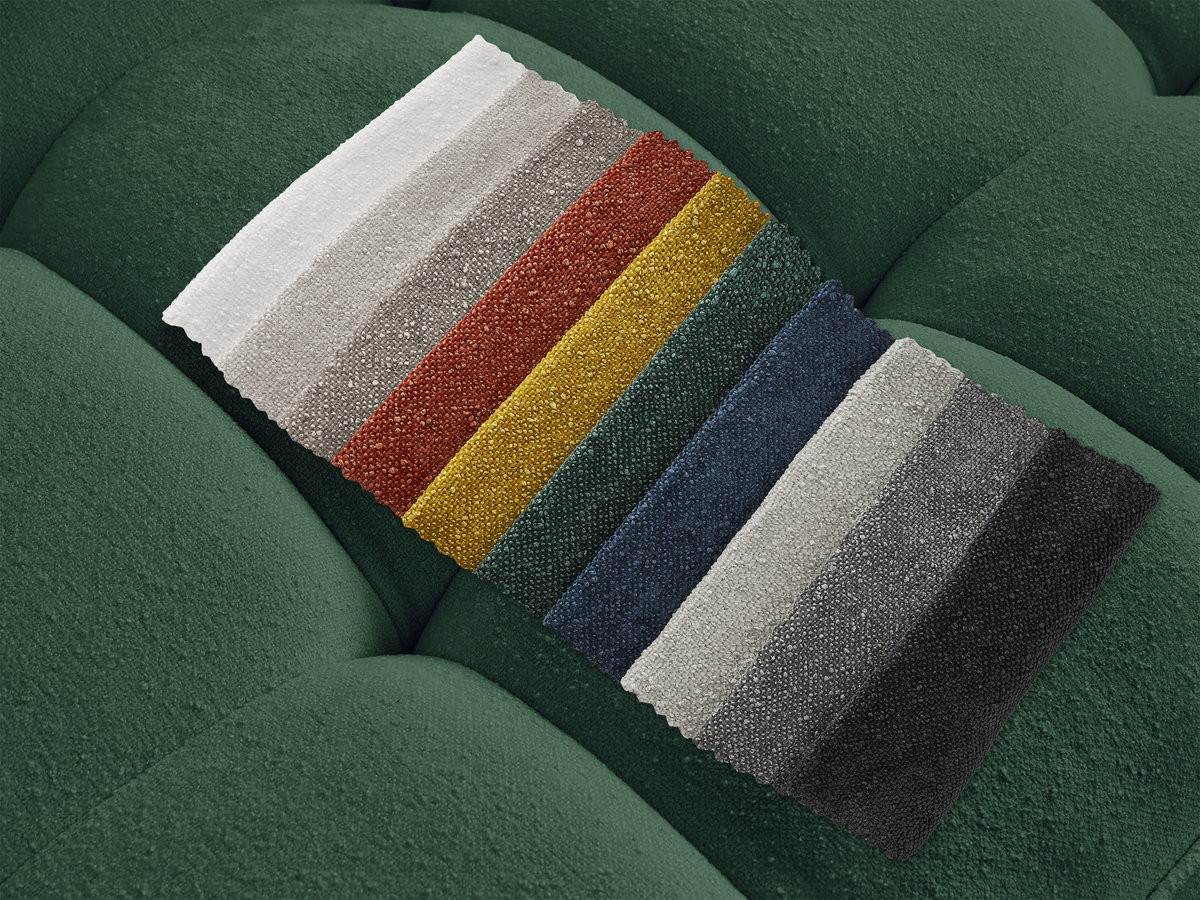 Canapé droit 2 places ANIS texturé avec pouf vert — vue 4