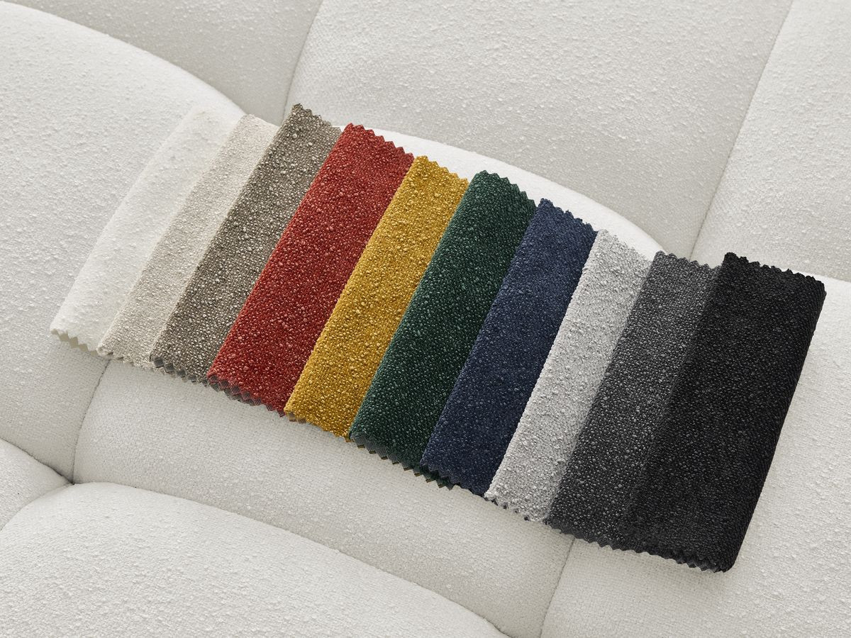 Ensemble canapé droit 3 + 2 places ANIS texturé blanc — vue 4