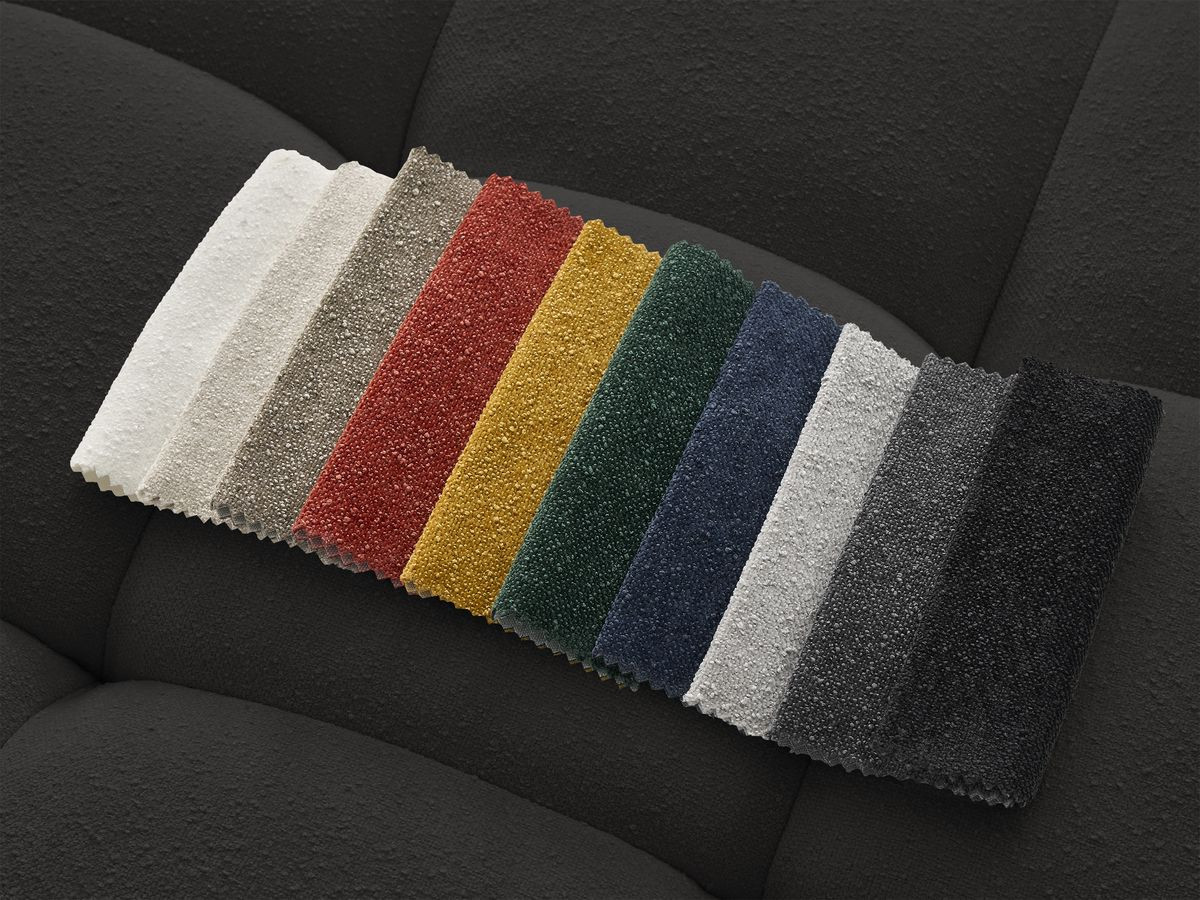 Ensemble canapé droit 3 + 2 places ANIS texturé noir — vue 4