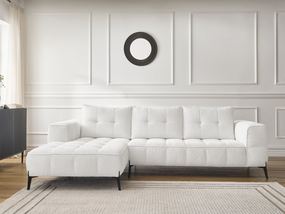 Canapé d'angle ANIS bouclette blanc — vue 5