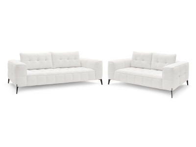 Ensemble canapé droit fixe 3 + 2 places ANIS tissu bouclette