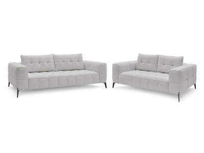 Ensemble canapé droit fixe 3 + 2 places ANIS tissu bouclette