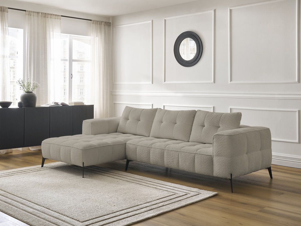 Canapé d'angle ANIS bouclette taupe — vue 6