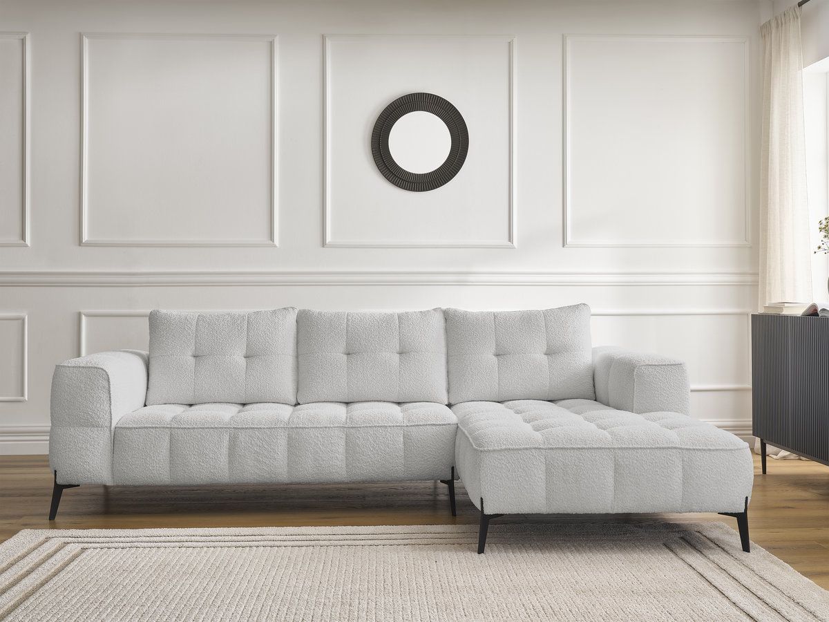 Canapé d'angle ANIS bouclette gris clair — vue 5