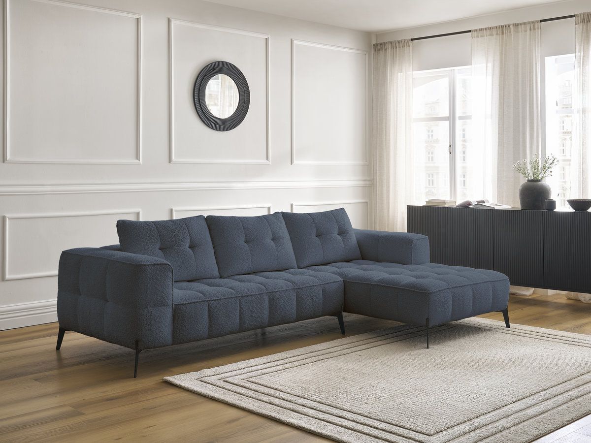 Canapé d'angle ANIS bouclette bleu foncé — vue 6