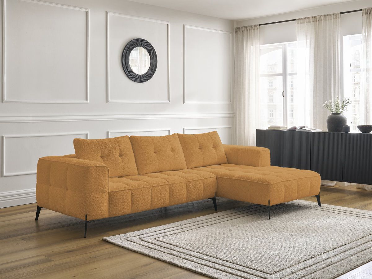 Canapé d'angle ANIS bouclette jaune — vue 6
