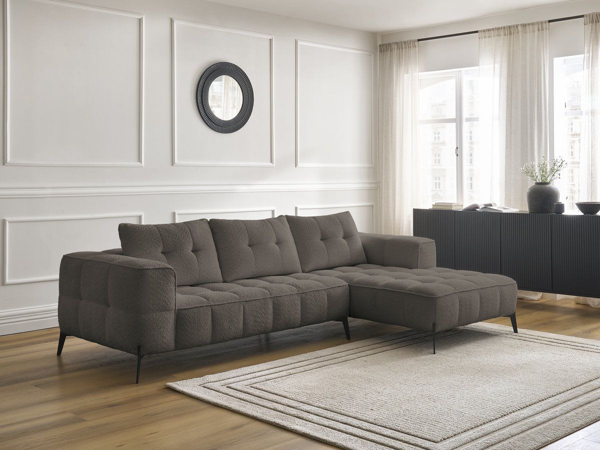 Canapé d'angle ANIS bouclette marron — vue 6