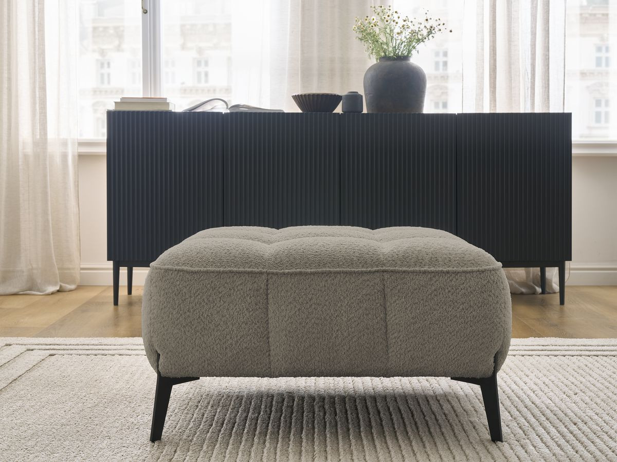 Pouf ANIS bouclette taupe — vue 6