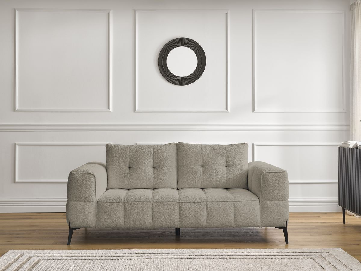 Canapé droit 2 places ANIS bouclette taupe — vue 5