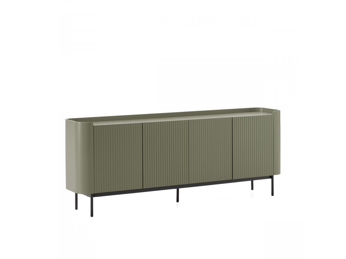 jay 4-deurs dressoir 200 cm met noppeneffect gekleurd groente