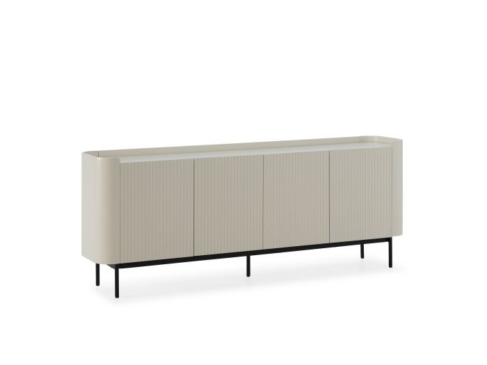 Buffet 4 portes 200 cm JAY effet tasseaux