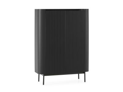 Buffet haut 2 portes 100 cm JAY effet tasseaux