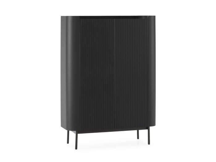 Buffet haut 2 portes 100 cm JAY effet tasseaux