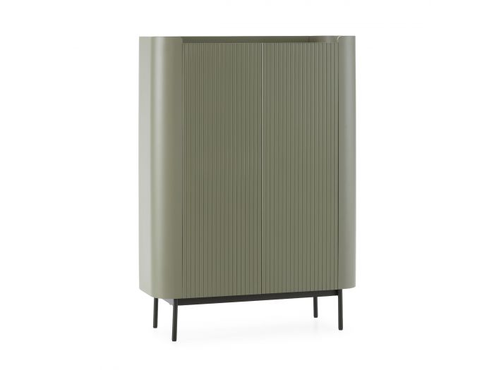 Buffet haut 2 portes 100 cm JAY effet tasseaux