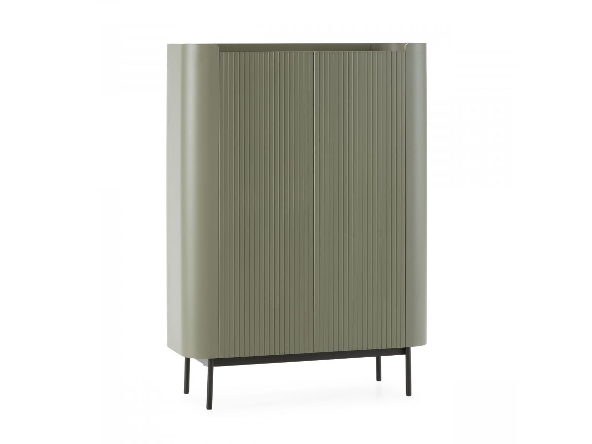 jay 100 cm hoog dressoir met 2 deuren, noppeneffect gekleurd groente