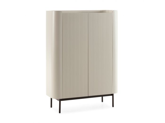 Buffet haut 2 portes 100 cm JAY effet tasseaux