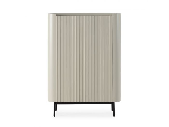 Buffet haut 2 portes 100 cm JAY effet tasseaux