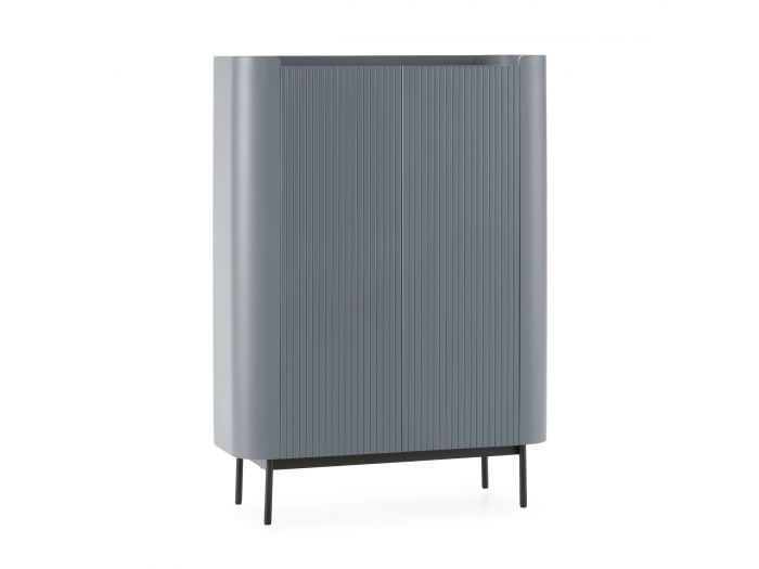 Buffet haut 2 portes 100 cm JAY effet tasseaux