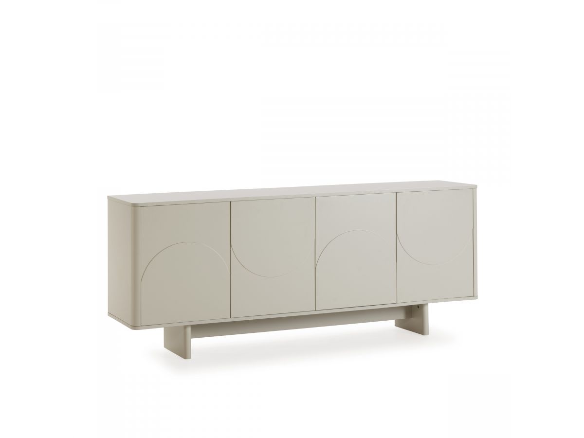 esteban 4-deurs dressoir 180 cm geometrische vormen gekleurd beige