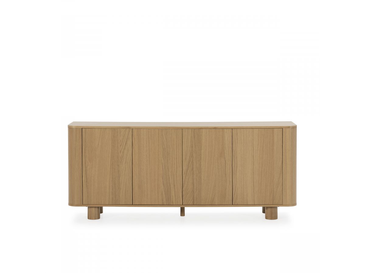 Buffet 4 portes 180 cm MALO placage chêne massif