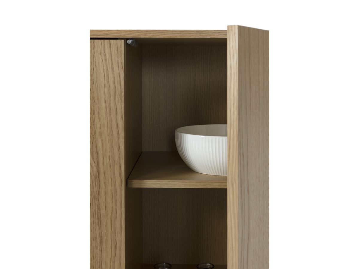 MALO 4-deurs dressoir 180 cm massief eiken fineer