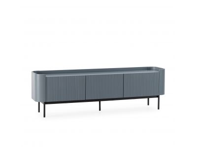 Meuble TV 3 portes 180 cm JAY effet tasseaux