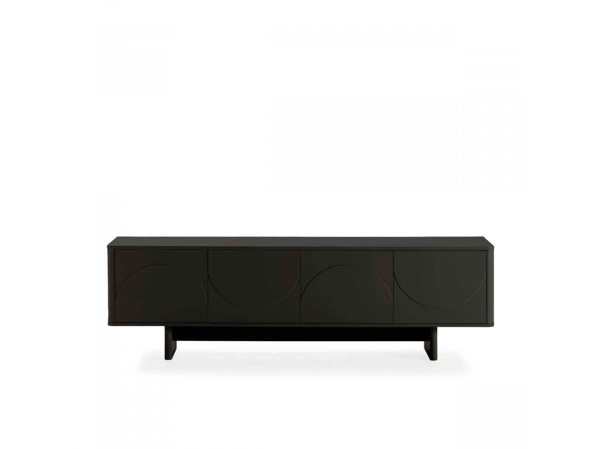 esteban 4-deurs tv-meubel 180 cm geometrische vormen gekleurd zwart