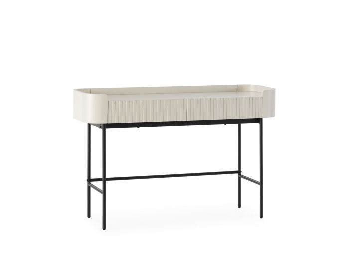 Console 2 tiroirs 120 cm JAY effet tasseaux