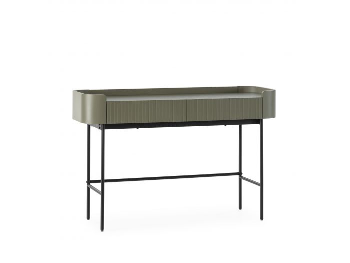 Console 2 tiroirs 120 cm JAY effet tasseaux