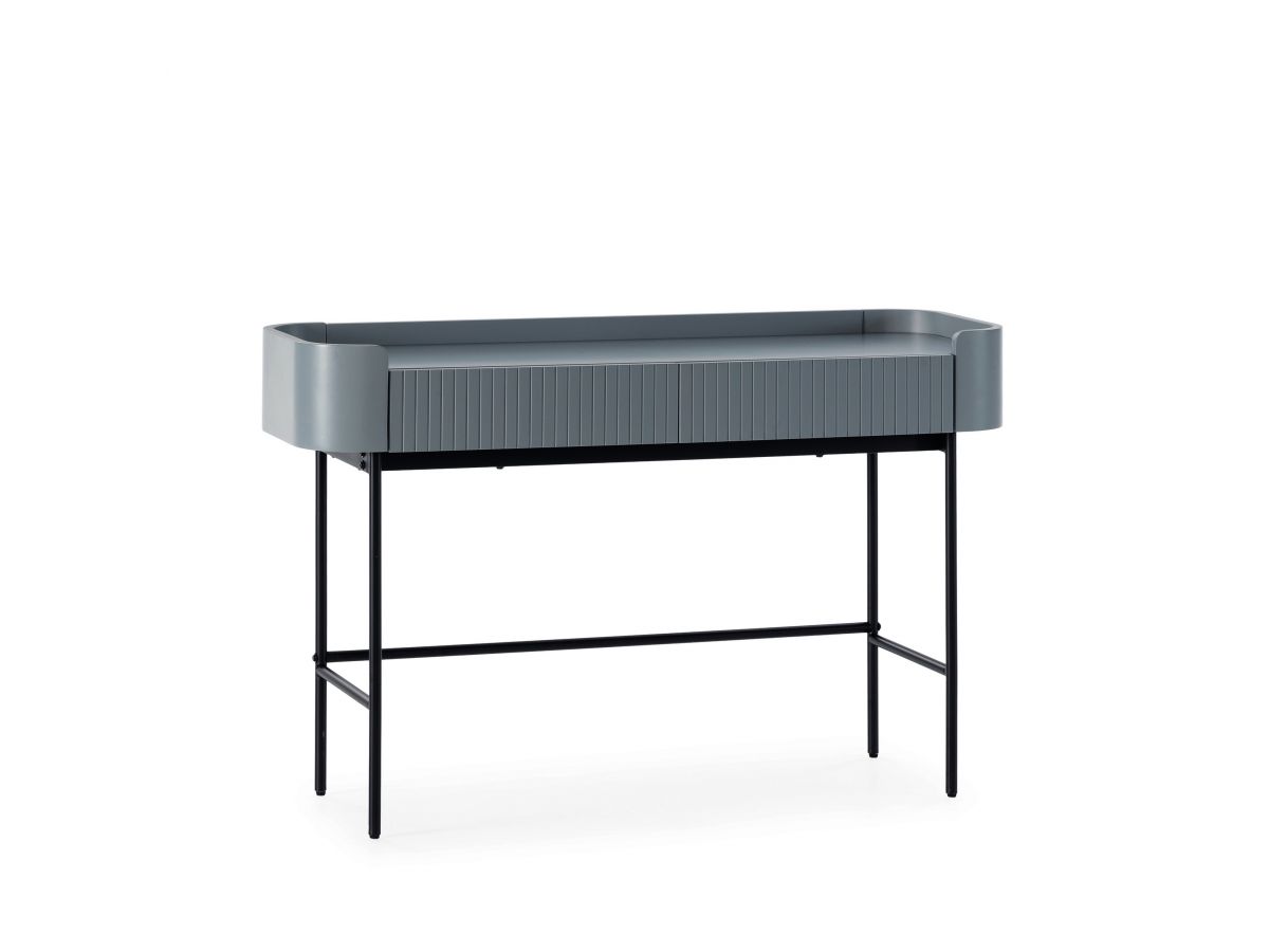 jay 120 cm consoletafel met 2 laden en noppeneffect gekleurd blauw