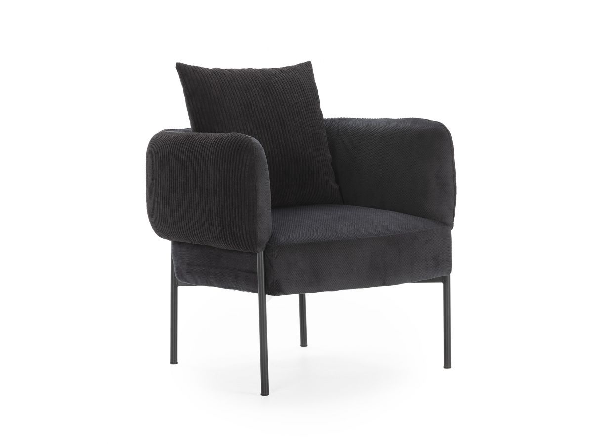 gabin corduroy stoffen tafelstoel gekleurd zwart