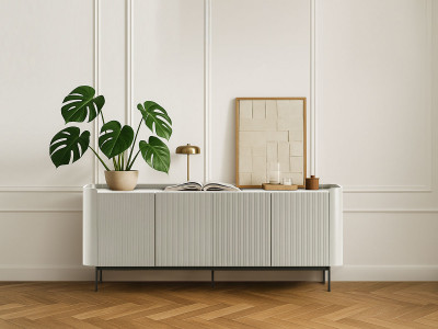 Buffet 4 portes 200 cm JAY effet tasseaux
