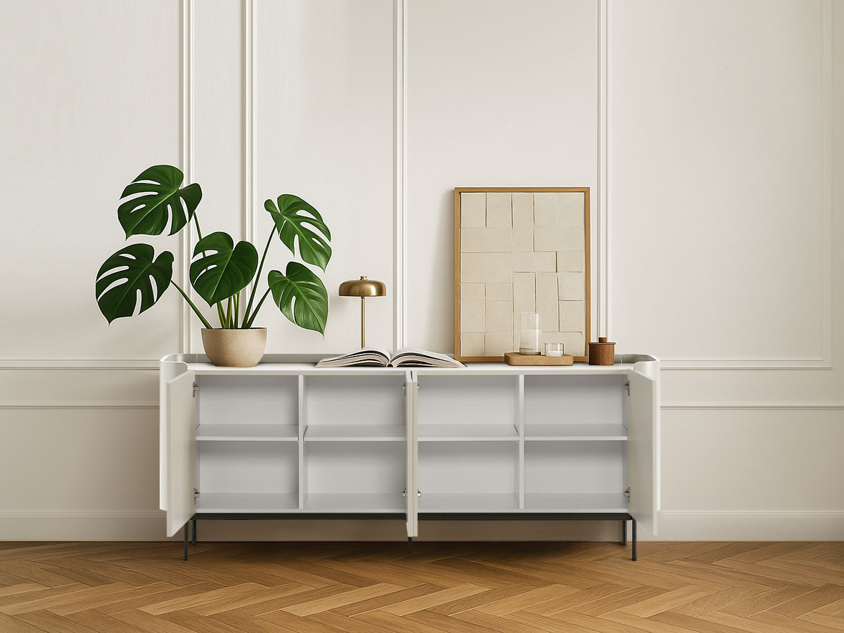 JAY 4-deurs dressoir 200 cm met noppeneffect