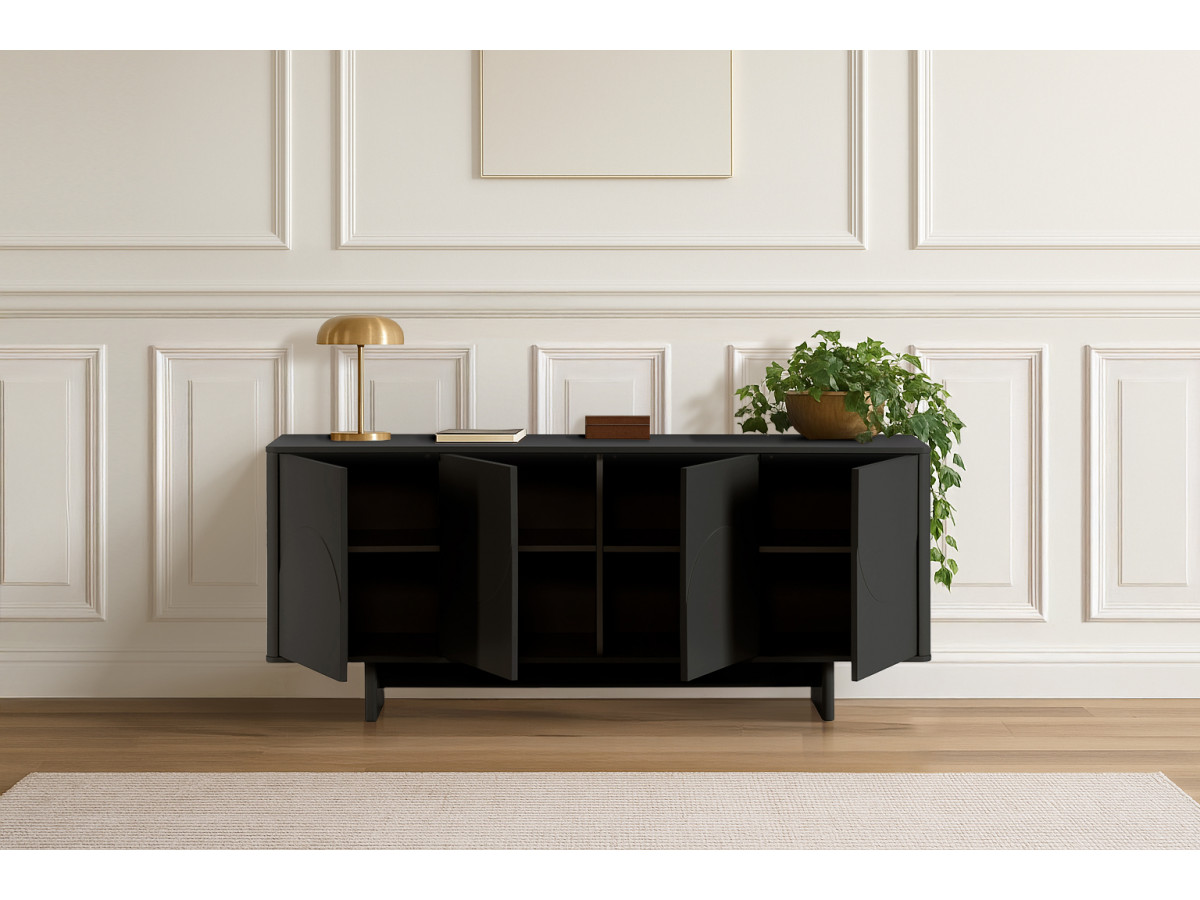 ESTEBAN 4-deurs dressoir 180 cm geometrische vormen