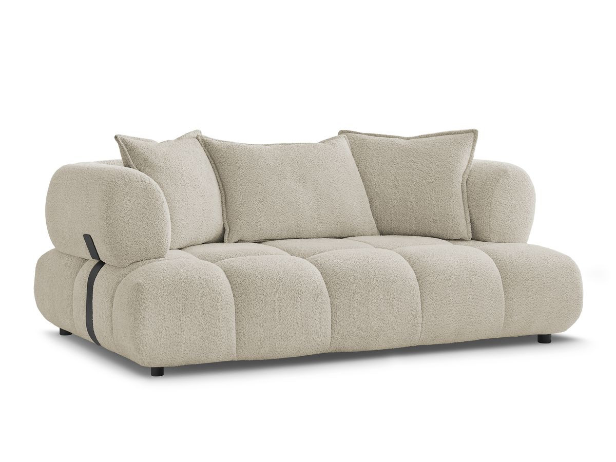 alya vaste 2-zits rechte bank in badstof gekleurd beige