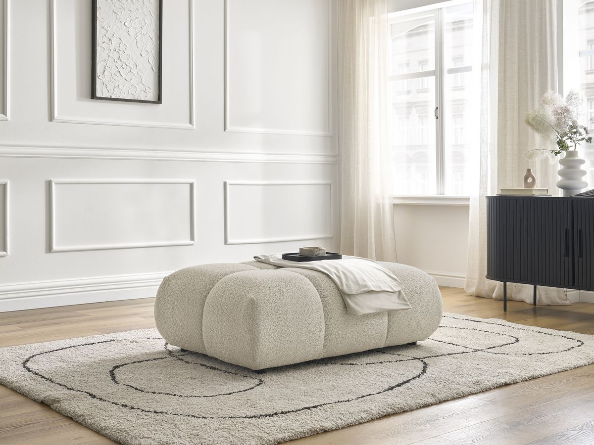 Pouf ALYA bouclette beige