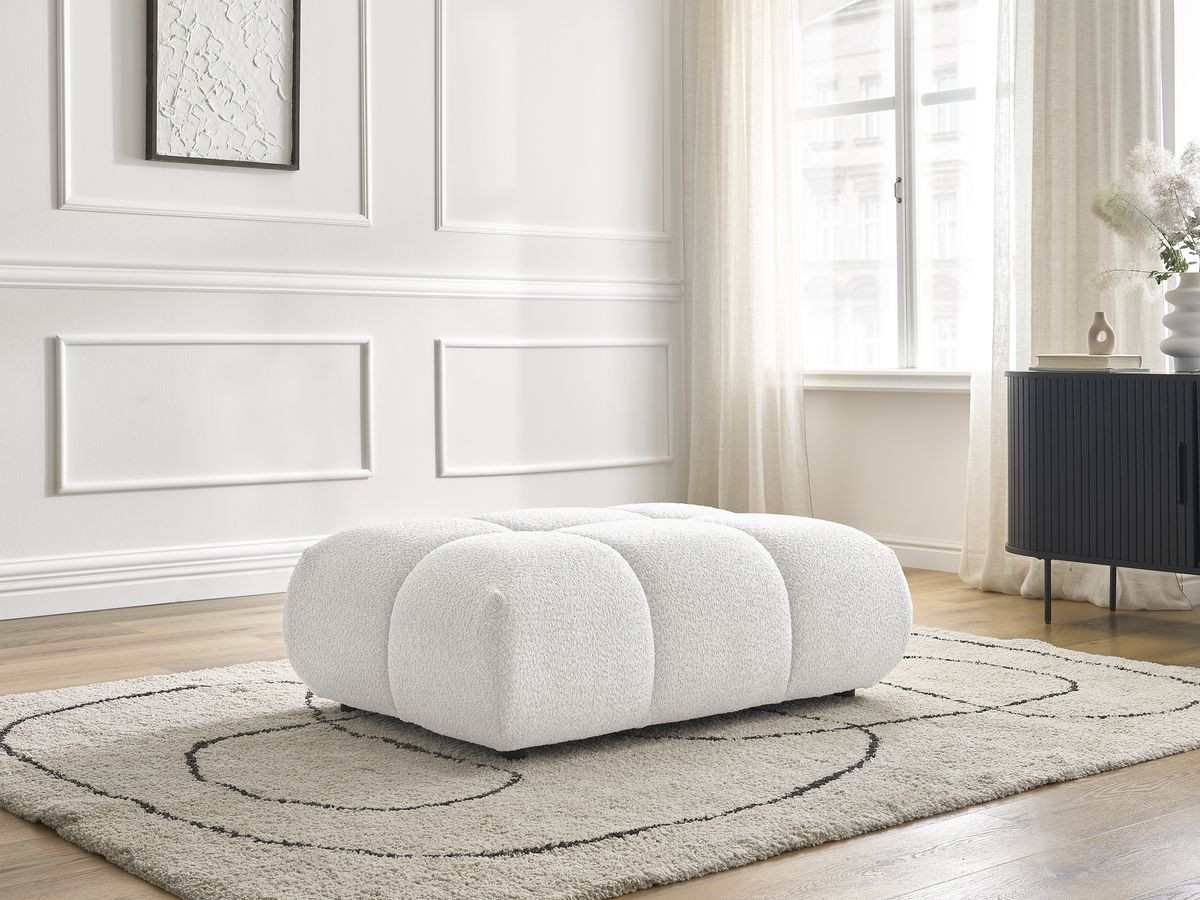 Pouf ALYA bouclette blanc — vue 6