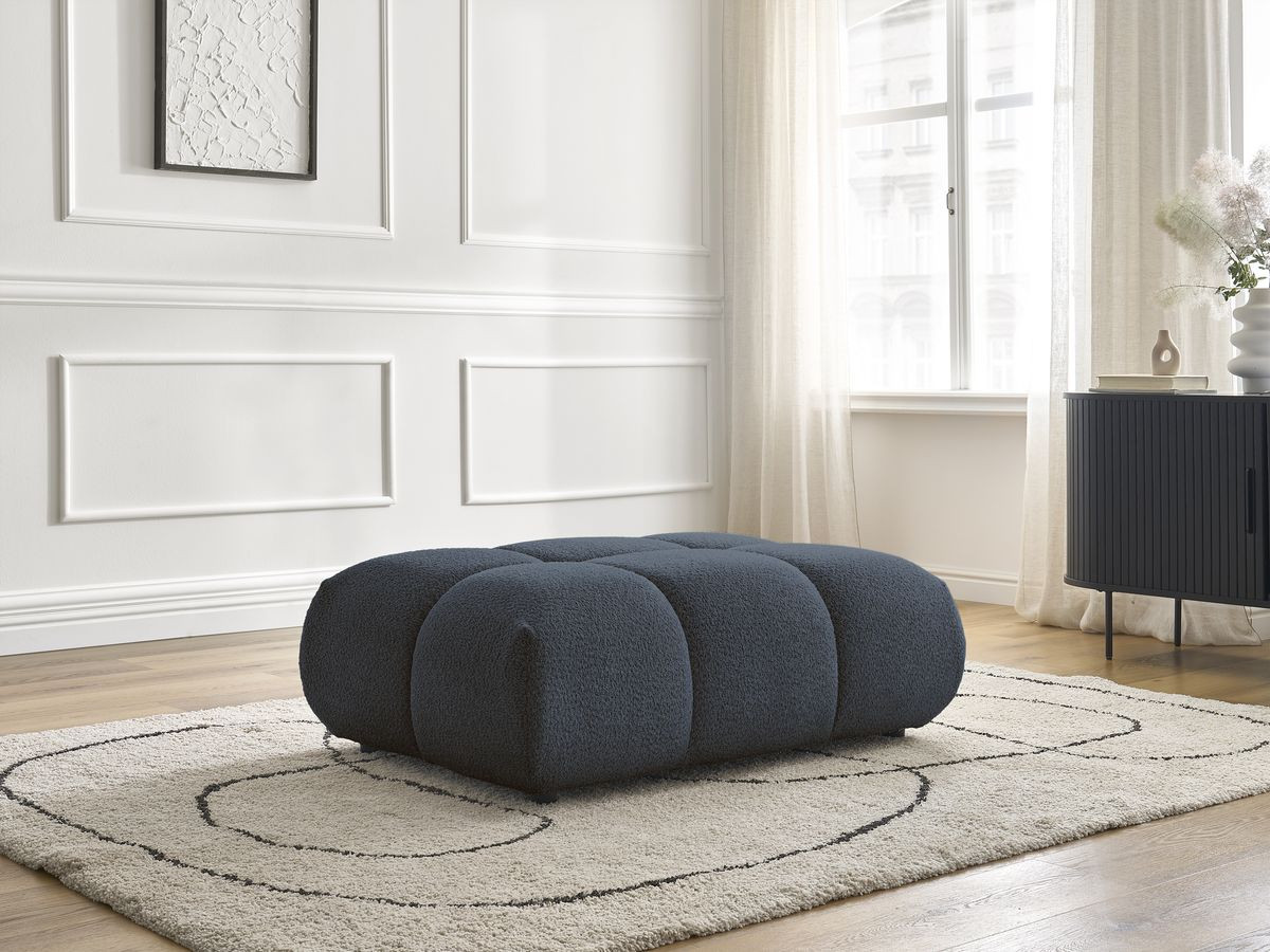 Pouf ALYA bouclette bleu foncé — vue 6