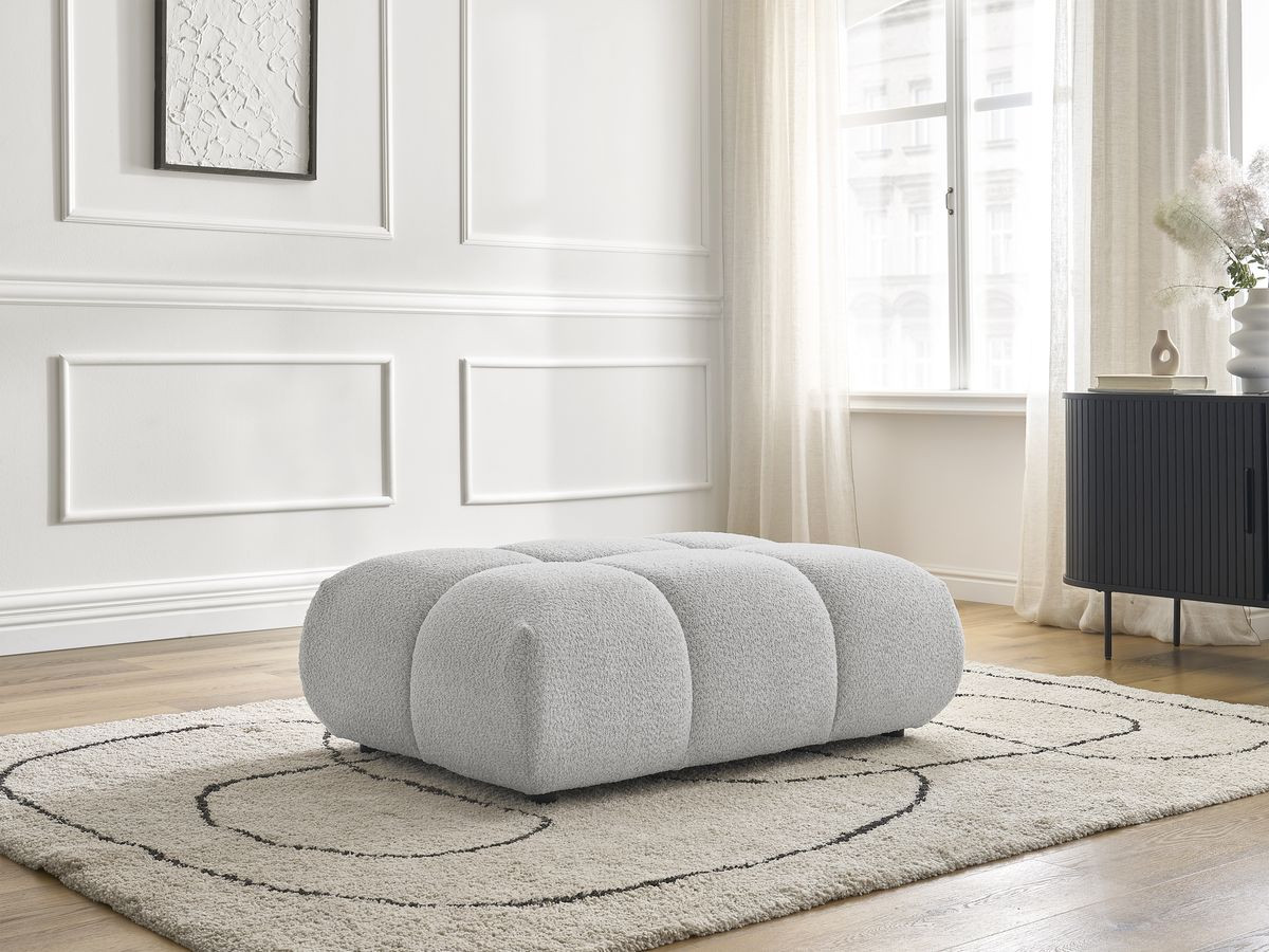 Pouf ALYA bouclette gris clair — vue 6