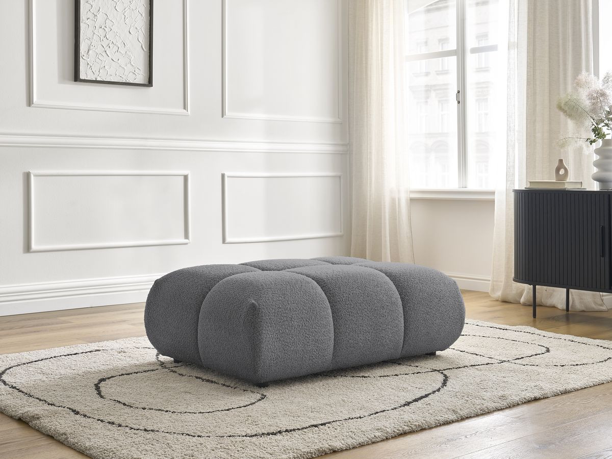 Pouf ALYA bouclette gris foncé — vue 6